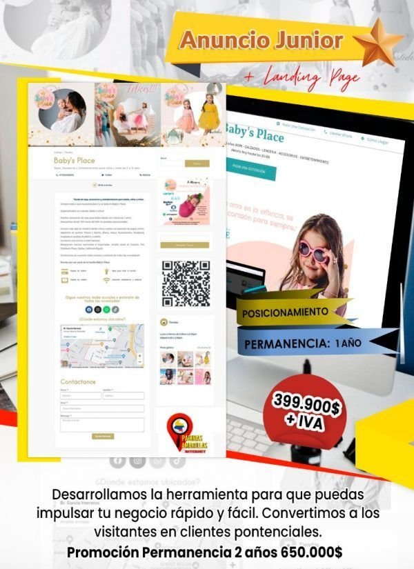 Junior + landing page
